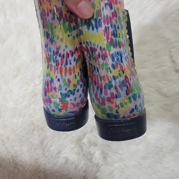 Jack Roger Sallie Rainbow Speckled Chelsea Rain Boots size 8 - Picture 5 of 8
